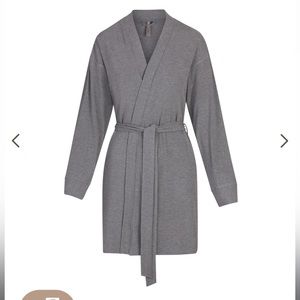 SKIMS Soft Lounge Robe Heather Grey size 4x